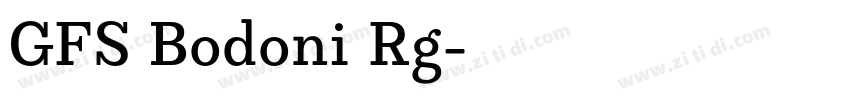 GFS Bodoni Rg字体转换